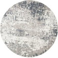 thumbnail image 1 of Mark&Day Area Rugs, 5ft Round Chainey Modern Abstract Marble Shag Pale Blue Round Area Rug, Blue Grey Ivory Marble Swirl Carpet for Living Room, Bedroom or Kitchen (5'3" Round), 1 of 7