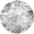 thumbnail image 1 of Mark&Day Area Rugs, 5ft Round Ciel Modern Abstract Marble Shag Denim Round Area Rug, Denim Blue Grey Marble Swirl Carpet for Living Room, Bedroom or Kitchen (5'3" Round), 1 of 8