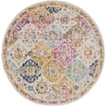 thumbnail image 1 of Mark&Day Area Rugs, 5ft Round Emilly Traditional Saffron/Burnt Orange Area Rug, Orange Yellow Blue Carpet for Living Room, Bedroom or Kitchen (5'3" Round), 1 of 12