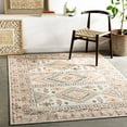 thumbnail image 1 of Mark&Day Area Rugs, 5ft Round Hollebalg Traditional Brick Area Rug, Orange White Carpet for Living Room, Bedroom or Kitchen (5'3" Round), 1 of 6
