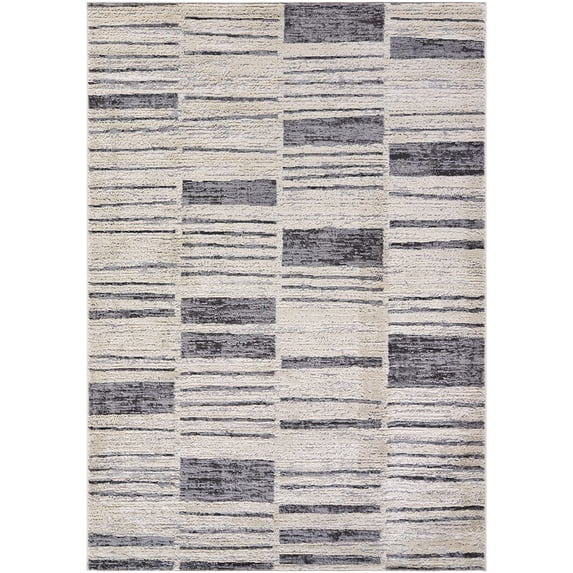 Mark&Day Area Rugs, 5x7 Aldwin Modern Light Gray Area Rug, Silver Ash Grey Carpet for Living Room, Bedroom or Kitchen (5'3" x 7')