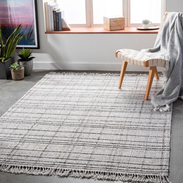 Mark&Day Area Rugs, 5x7 Almen Modern Ivory Dark Brown Area Rug (5' x 7'6")