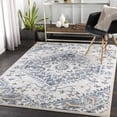 thumbnail image 1 of Mark&Day Area Rugs, 5x7 Baflo Traditional Denim Area Rug, Blue Cream Brown Carpet for Living Room, Bedroom or Kitchen (5'2" x 7'), 1 of 8