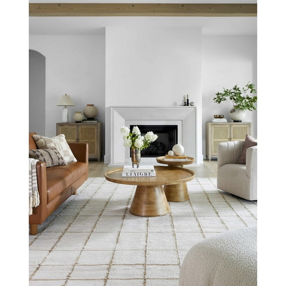 Mark&Day Area Rugs, 5x7 Belkys Modern Off-White Area Rug (5' x 7'6")