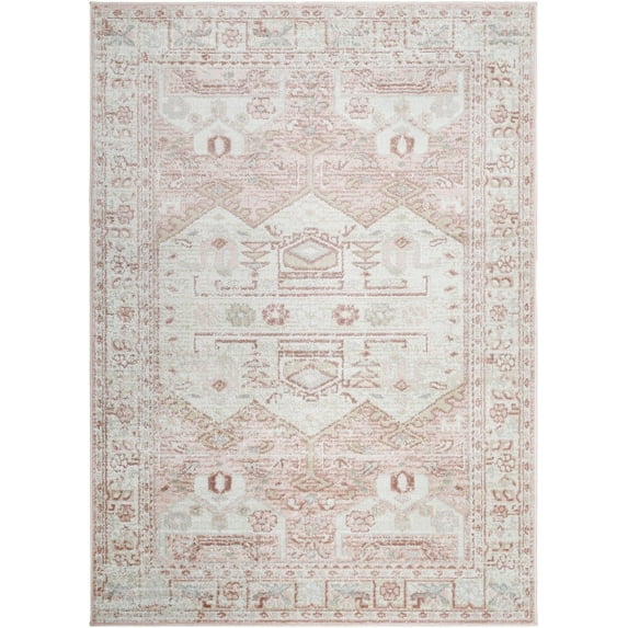Mark&Day Area Rugs, 5x7 Biessum Traditional Light Brown Area Rug, Light Brown White Carpet for Living Room, Bedroom or Kitchen (5'2" x 7')