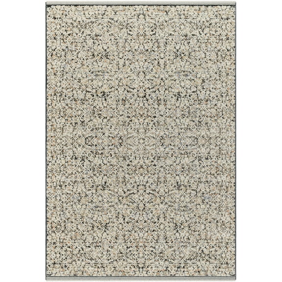 Mark&Day Area Rugs, 5x7 Bonner Traditional Black/Cream Area Rug, Black Beige Grey Carpet for Living Room, Bedroom or Kitchen (5' x 7')