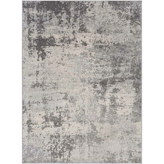 Mark&Day Area Rugs, 5x7 Bontebok Modern Medium Gray Area Rug, Charcoal Gray Off-White Carpet for Living Room, Bedroom or Kitchen (5'3" x 7'3")