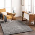 thumbnail image 1 of Mark&Day Area Rugs, 5x7 Brittane Global Shag Gray/Dark Brown Area Rug, Grey Brown Carpet for Living Room, Bedroom or Kitchen (5'3" x 7'), 1 of 5