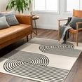 thumbnail image 1 of Mark&Day Area Rugs, 5x7 Burnside Modern Beige Area Rug, Black Beige Carpet for Living Room, Bedroom or Kitchen (5' x 7'), 1 of 5