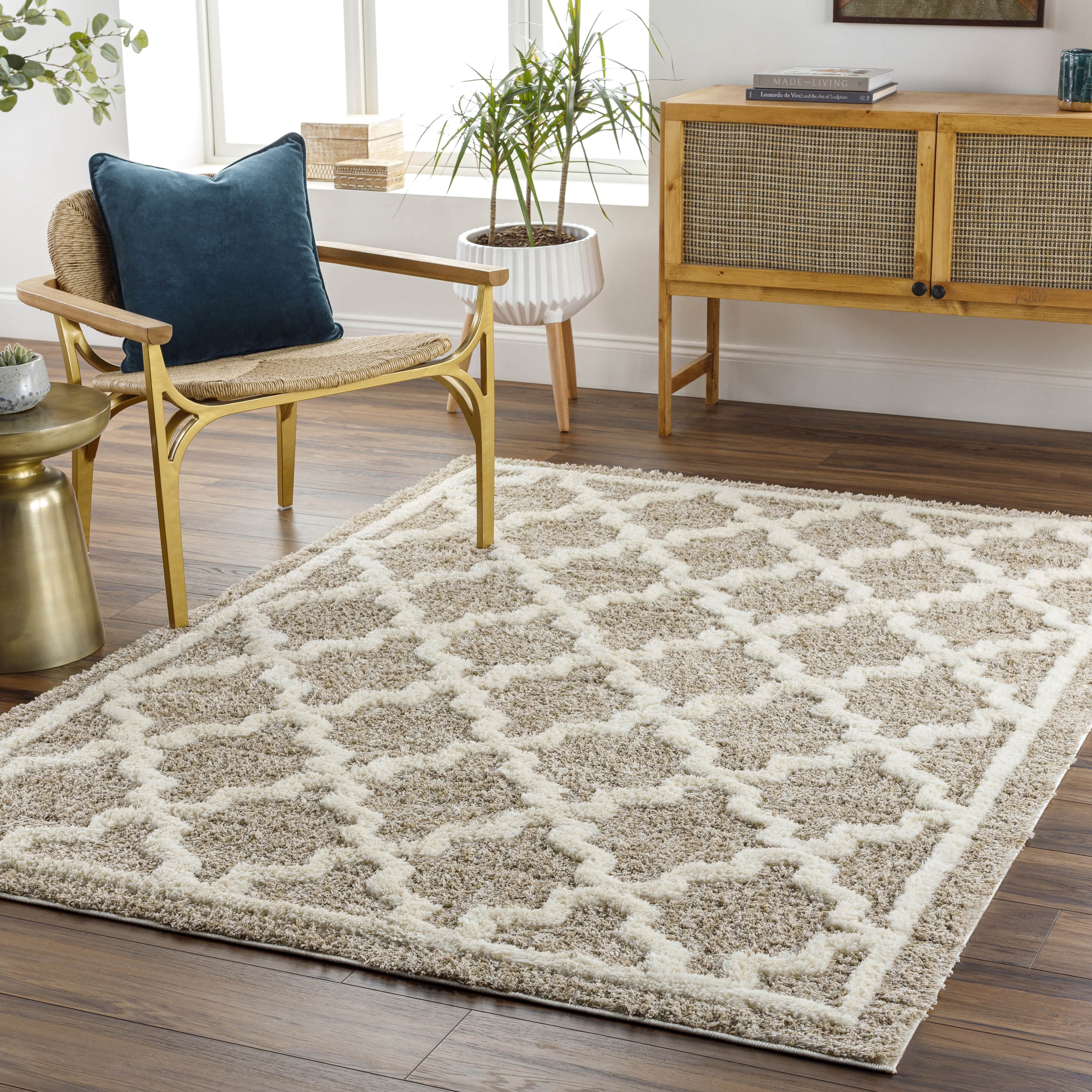 Mark&Day Area Rugs, 5x7 Clay Center Global Brown Area Rug (5'3
