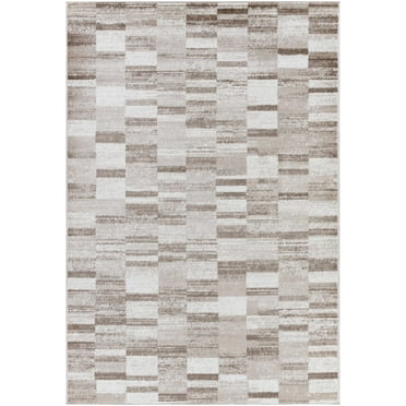 Mark&Day Area Rugs, 5x7 Dantrell Modern Dark Brown Area Rug (5'3" x 7'3")