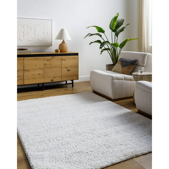Mark&Day Area Rugs, 5x7 Dereka Modern Light Silver Area Rug, White Oatmeal Carpet for Living Room, Bedroom or Kitchen (5'3" x 7')