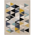 thumbnail image 1 of Mark&Day Area Rugs, 5x7 Domwier Modern Mustard Area Rug, Aqua Beige Black Carpet for Living Room, Bedroom or Kitchen (5'3" x 7'3"), 1 of 8
