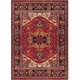 thumbnail image 1 of Mark&Day Area Rugs, 5x7 Elanor Traditional Dark Red Area Rug, Red Brown Carpet for Living Room, Bedroom or Kitchen (5'3" x 7'3"), 1 of 5