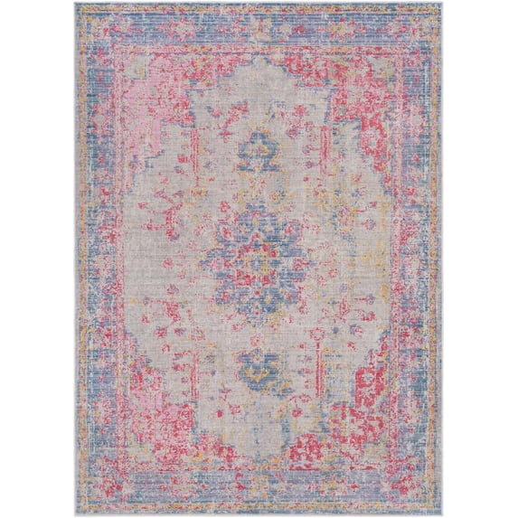 Mark&Day Area Rugs, 5x7 Everly Traditional Blue Area Rug, Blue Carpet for Living Room, Bedroom or Kitchen (5'3" x 7'1")