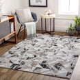 thumbnail image 1 of Mark&Day Area Rugs, 5x7 Gowrie Modern Charcoal Area Rug, Grey Beige Carpet for Living Room, Bedroom or Kitchen (5'3" x 7'), 1 of 4