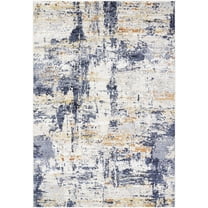 Mark&Day Area Rugs, 5x7 Jatoya Modern Navy Area Rug, Blue Grey White Carpet for Living Room, Bedroom or Kitchen (5'3" x 7'3")