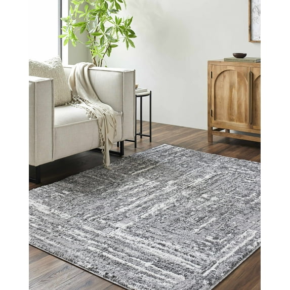 Mark&Day Area Rugs, 5x7 Kathlene Cottage Grey Area Rug, Grey Carpet for Living Room, Bedroom or Kitchen (5'3" x 7'3")