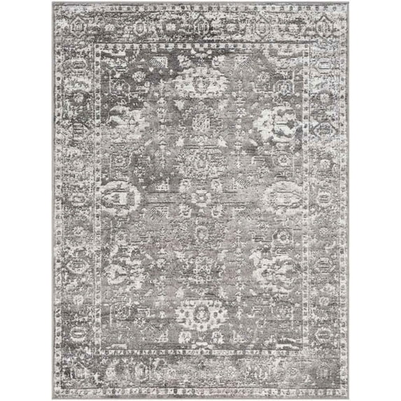 Mark&Day Area Rugs, 5x7 Kedrick Traditional Gray/Charcoal/White Area Rug, Grey White Black Carpet for Living Room, Bedroom or Kitchen (5'3" x 7'3")