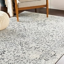 Mark&Day Area Rugs, 5x7 Lachan Traditional White/Grey Area Rug, White Grey Carpet for Living Room, Bedroom or Kitchen (5'1" x 7'3")
