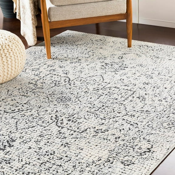 Mark&Day Area Rugs, 5x7 Lachan Traditional White/Grey Area Rug, White Grey Carpet for Living Room, Bedroom or Kitchen (5'1" x 7'3")