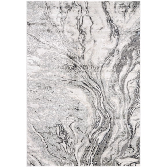 Mark&Day Area Rugs, 5x7 Leiah Modern Abstract Marble Beige Area Rug, Ivory Cream Grey Marble Swirl Carpet for Living Room, Bedroom or Kitchen (5'3" x 7')