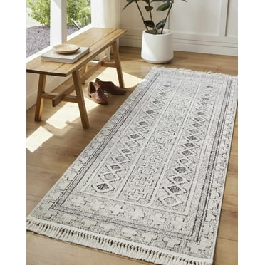 Mark&Day Area Rugs, 5x7 Lindell Modern Ivory/Black Area Rug (5'3" x 7')
