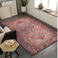 thumbnail image 1 of Mark&Day Area Rugs, 5x7 Manche Traditional Bright Red/Navy/Wheat/Ice Blue/Grass Green/Ivory Area Rug, Red Blue Green Carpet for Living Room, Bedroom or Kitchen (5' x 7'6"), 1 of 8
