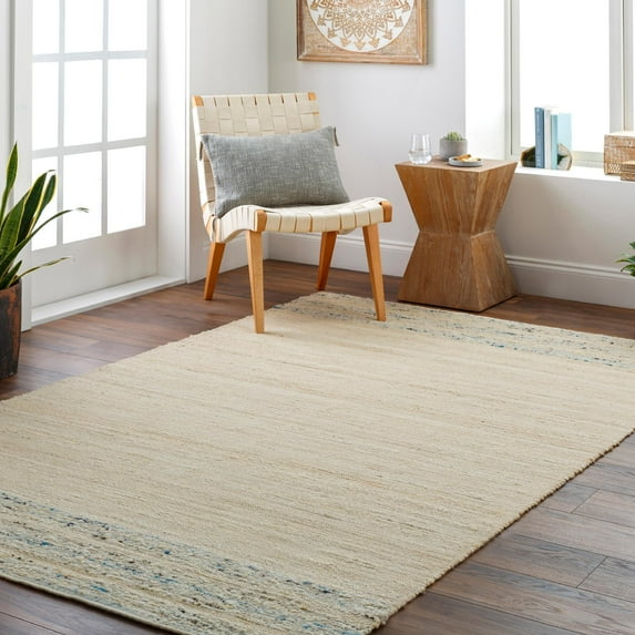 Mark&Day Area Rugs, 5x7 Muhlenberg Coastal Beige Area Rug, Beige Grey Blue Carpet for Living Room, Bedroom or Kitchen (5' x 7'6")