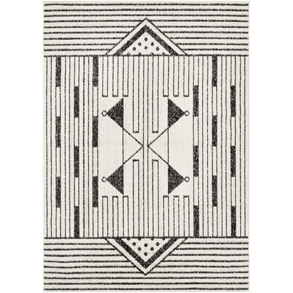 Mark&Day Area Rugs, 5x7 Neerijnen Modern Light Gray Area Rug, Grey Beige White Carpet for Living Room, Bedroom or Kitchen (5' x 7')