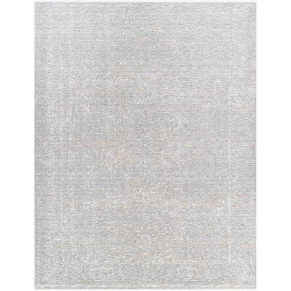 Mark&Day Area Rugs, 5x7 Nery Traditional Slate Area Rug, Silver White Carpet for Living Room, Bedroom or Kitchen (5' x 7'5")