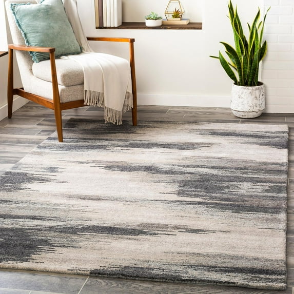 Mark&Day Area Rugs, 5x7 Nietap Modern Charcoal Area Rug (5' x 7'6")