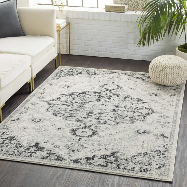 Mark&Day Area Rugs, 5x7 Olivia Traditional Black Gray Area Rug (5'3 x 7'3)