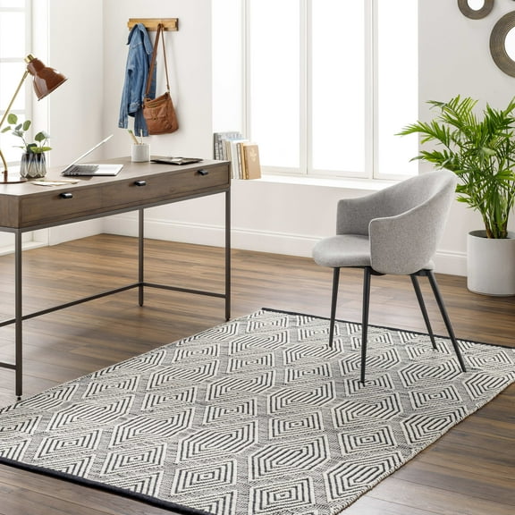 Mark&Day Area Rugs, 5x7 Owsley Modern Gray Area Rug, Grey Ivory Carpet for Living Room, Bedroom or Kitchen (5' x 7'6")