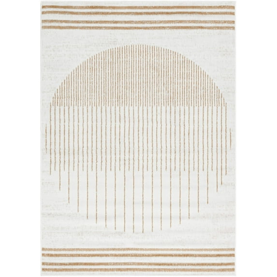 Mark&Day Area Rugs, 5x7 Pisa Modern Light Brown/Light Gray Area Rug, Light Gray Rust Light Brown Carpet for Living Room, Bedroom or Kitchen (4'11" x 7')