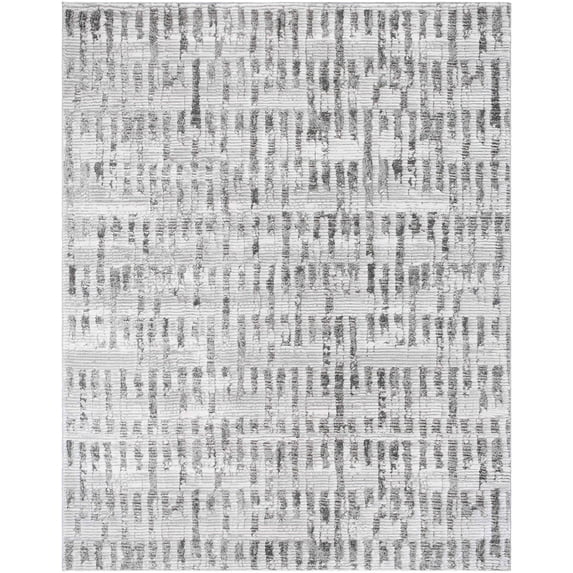 Mark&Day Area Rugs, 5x7 Reanna Global Light Silver Area Rug, Grey Silver Carpet for Living Room, Bedroom or Kitchen (5'3" x 7')