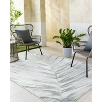 Mark&Day Area Rugs, 5x7 Roslyn Coastal Medium Green Area Rug (5'3" x 7'1")