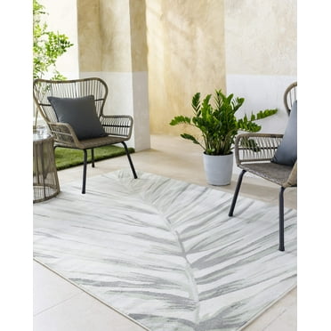 Mark&Day Area Rugs, 5x7 Roslyn Coastal Medium Green Area Rug (5'3" x 7'1")