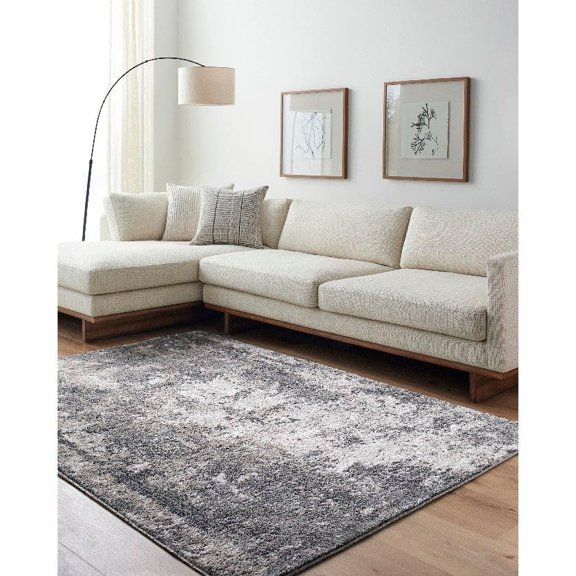 Mark&Day Area Rugs, 5x7 Shenika Modern Light Brown Area Rug, Brown Grey Off White Carpet for Living Room, Bedroom or Kitchen (5'3" x 7')
