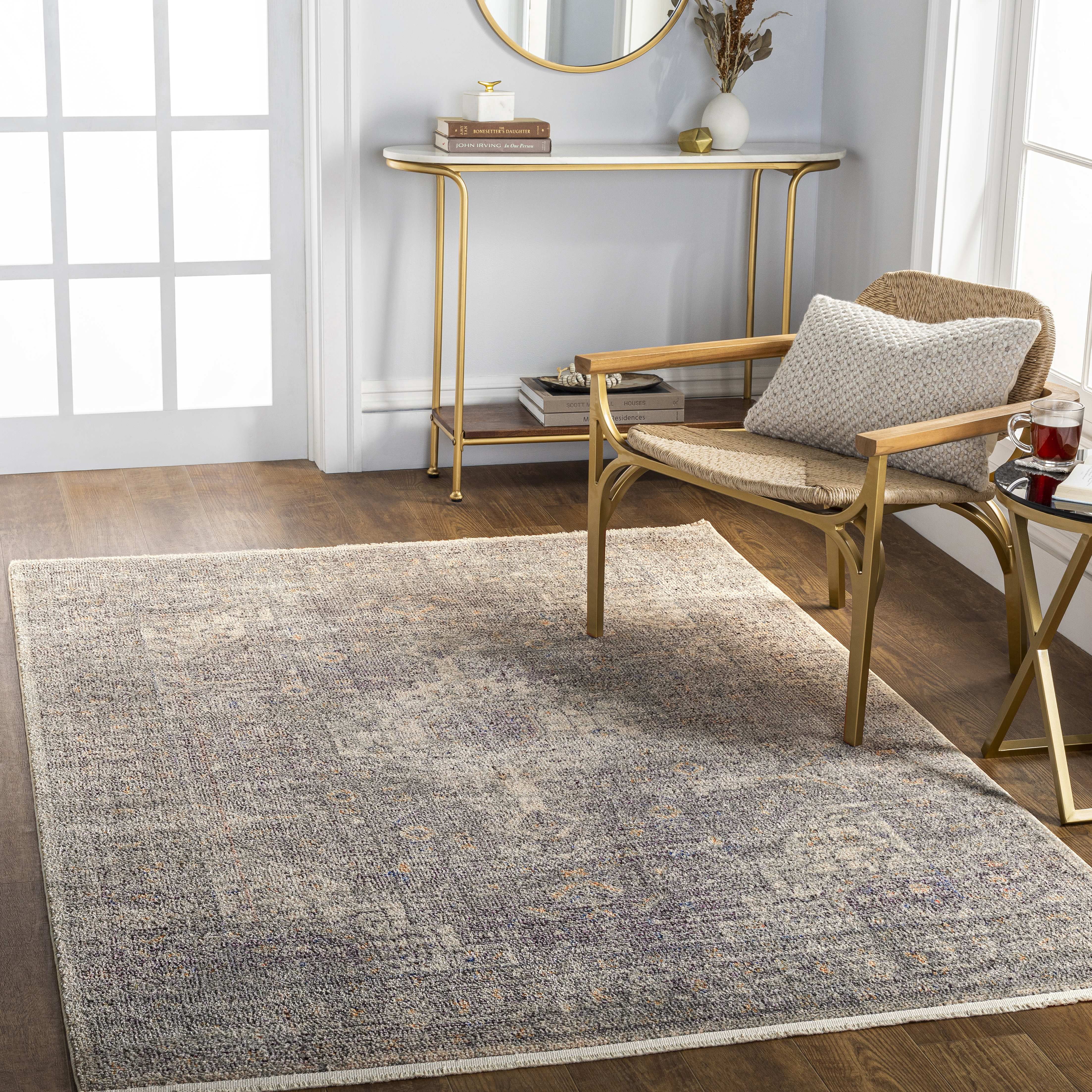 Mark&Day Area Rugs, 5x7 Sinta Traditional Charcoal Area Rug (5'3