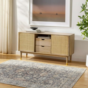 Mark&Day Area Rugs, 5x7 Travian Traditional Medium Gray Area Rug (5'3" x 7')