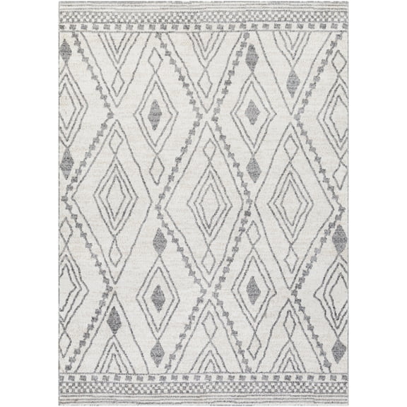 Mark&Day Area Rugs, 5x7 Wals Global Light Gray Area Rug, Grey Beige White Carpet for Living Room, Bedroom or Kitchen (5'3" x 7'3")