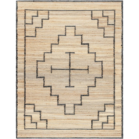 Mark&Day Jute Rugs, 5x8 Barbarita Modern Tan Area Rug, Brown Black Carpet for Living Room, Bedroom or Kitchen (5' x 7'6")