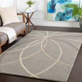 thumbnail image 1 of Mark&Day Wool Rugs, 5x8 Falher Modern Medium Gray Area Rug, Grey Cream Carpet for Living Room, Bedroom or Kitchen (5' x 8'), 1 of 6