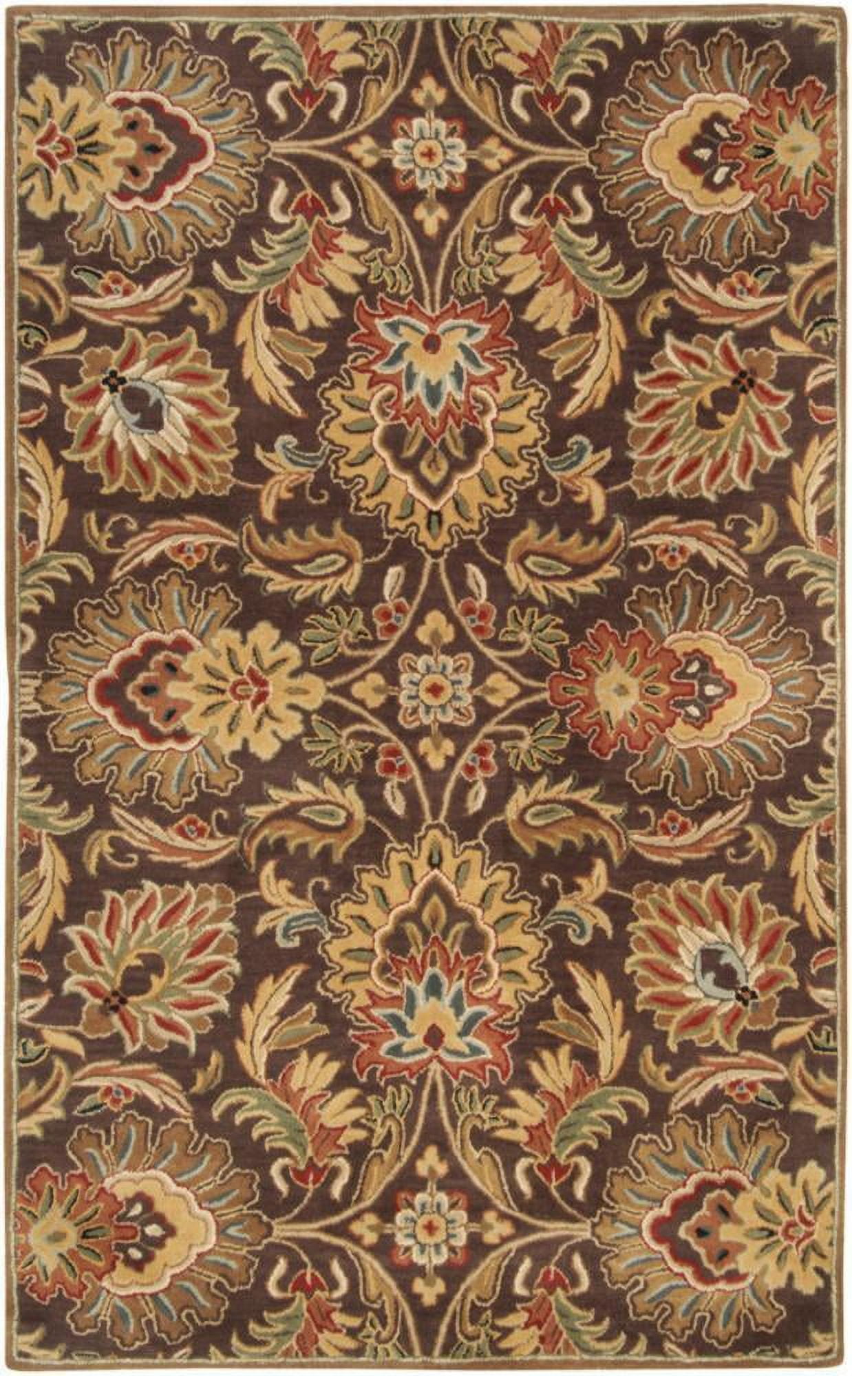 Lyon 5' x 8' Dark Brown Handmade Wool Tufted Area Rug