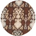 thumbnail image 1 of Mark&Day Area Rugs, 6ft Round Brea Global Dark Brown Wheat Area Rug (6' Round), 1 of 2