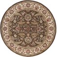thumbnail image 1 of Mark&Day Wool Rugs, 6ft Round Cochrane Traditional Dark Brown Area Rug, Brown Green Red Carpet for Living Room, Bedroom or Kitchen (6' Round), 1 of 4