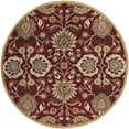 thumbnail image 1 of Mark&Day Wool Rugs, 6ft Round Eckville Traditional Burgundy Area Rug, Brown Red Carpet for Living Room, Bedroom or Kitchen (6' Round), 1 of 5