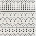 thumbnail image 1 of Mark&Day Area Rugs, 7x7 Ava Global Black/Charcoal Square Area Rug, Black Off-White Carpet for Living Room, Bedroom or Kitchen (6'7" Square), 1 of 6