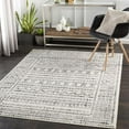 thumbnail image 1 of Mark&Day Area Rugs, 7x7 Nederwoud Global Light Gray Square Area Rug, Grey Beige White Carpet for Living Room, Bedroom or Kitchen (6'7" Square), 1 of 6